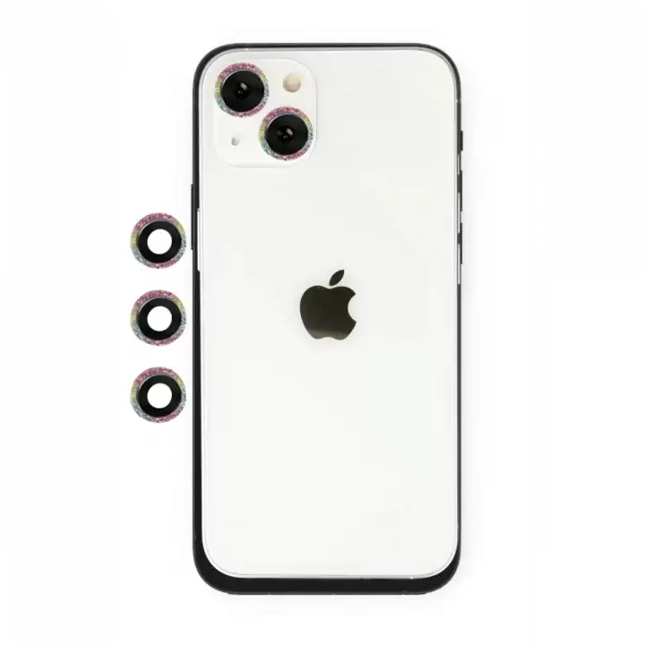 Newface Apple iPhone 14 Shine Kamera Lens - Rainbow