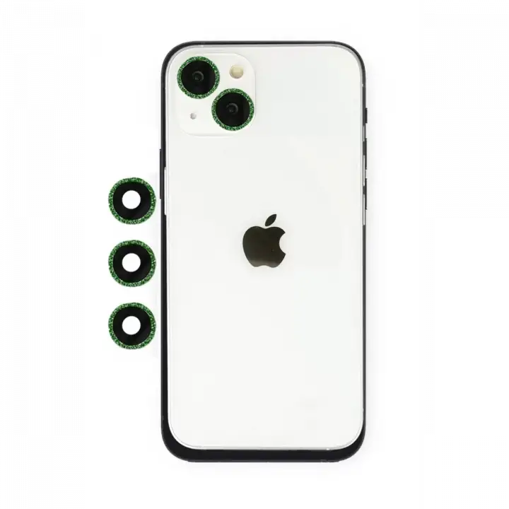 Newface Apple iPhone 14 Shine Kamera Lens - Yeşil
