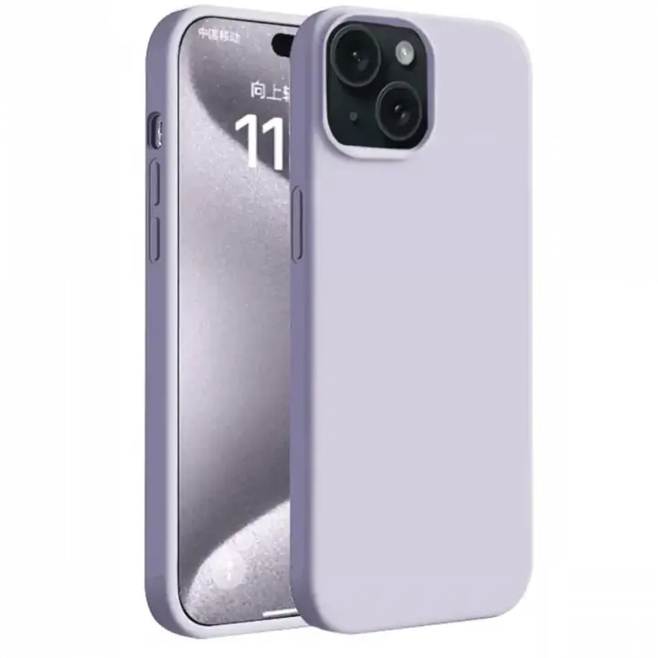 Newface iPhone 15 Kılıf First Silikon - Lila