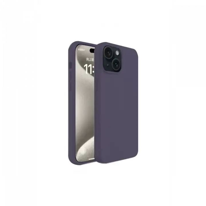 Newface Apple iPhone 15 Kılıf First Silikon - Mürdüm