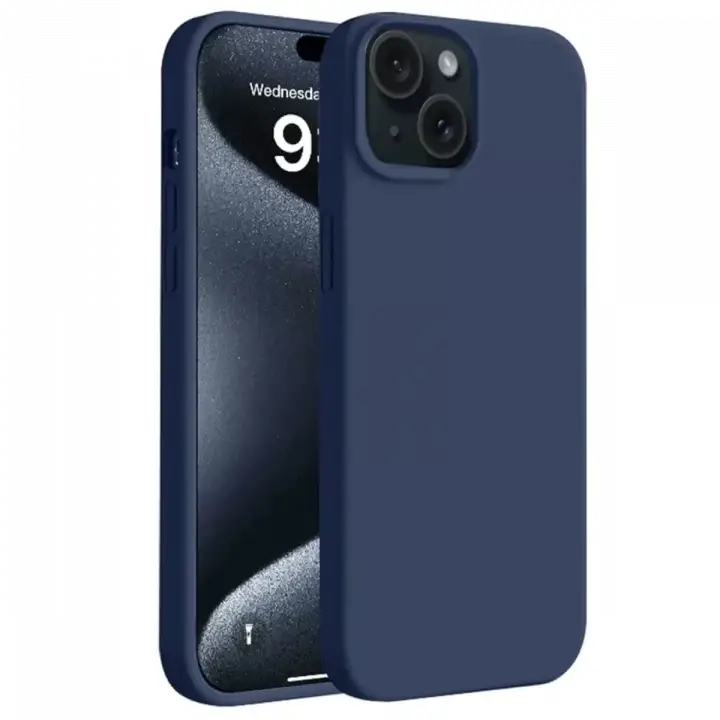 Newface iPhone 15 Plus Kılıf First Silikon - Lacivert