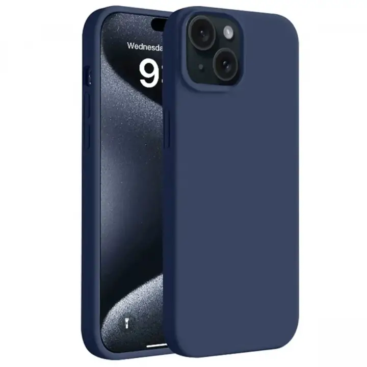 Newface iPhone 15 Plus Kılıf First Silikon - Lacivert