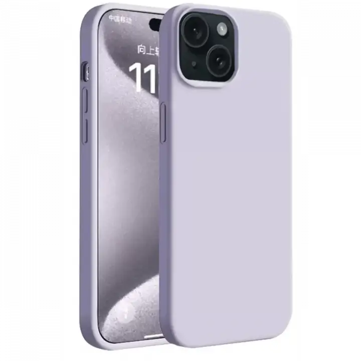 Newface Apple iPhone 15 Plus Kılıf First Silikon - Lila