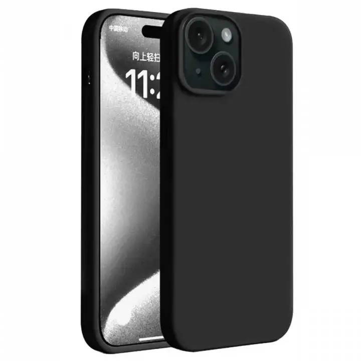 Newface iPhone 15 Plus Kılıf First Silikon - Siyah