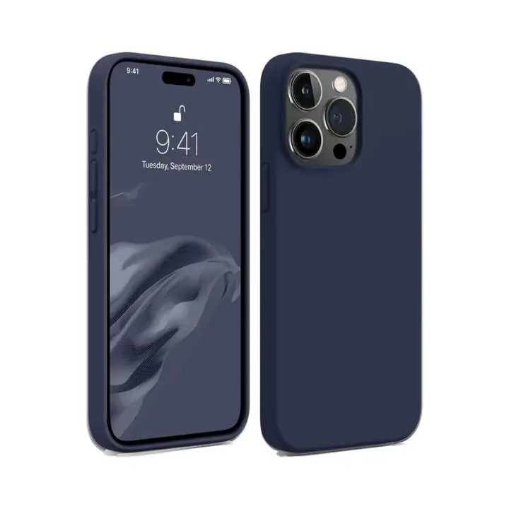 Newface iPhone 15 Pro Kılıf First Silikon - Lacivert