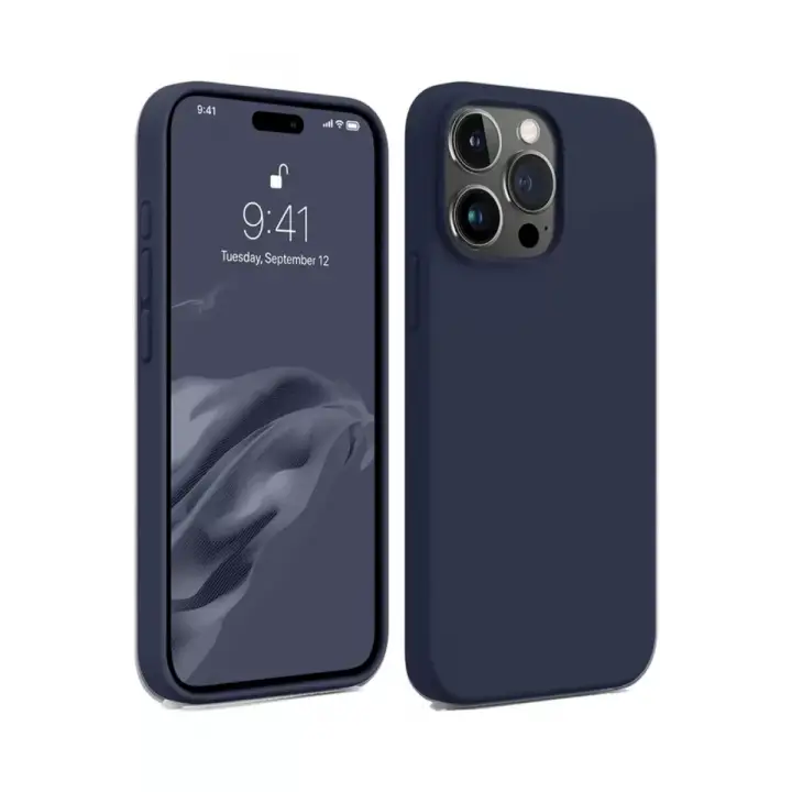 Newface iPhone 15 Pro Kılıf First Silikon - Lacivert