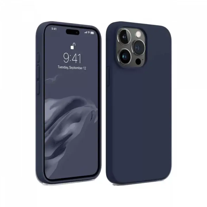 Newface Apple iPhone 15 Pro Kılıf First Silikon - Lacivert