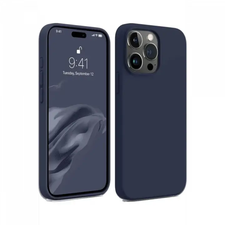 Newface iPhone 15 Pro Kılıf First Silikon - Lacivert