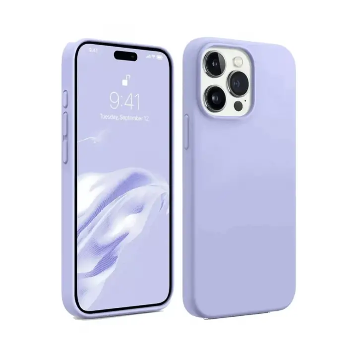Newface iPhone 15 Pro Kılıf First Silikon - Lila