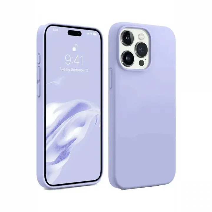 Newface iPhone 15 Pro Kılıf First Silikon - Lila