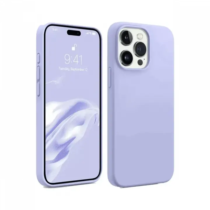 Newface iPhone 15 Pro Kılıf First Silikon - Lila