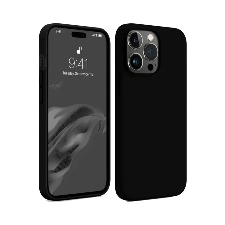 Newface iPhone 15 Pro Kılıf First Silikon - Siyah