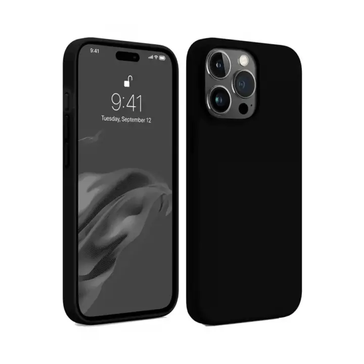 Newface iPhone 15 Pro Kılıf First Silikon - Siyah