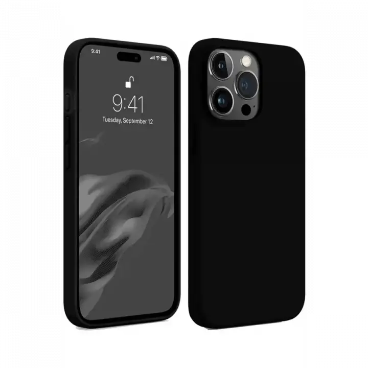 Newface Apple iPhone 15 Pro Kılıf First Silikon - Siyah