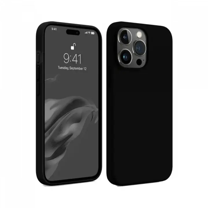 Newface iPhone 15 Pro Kılıf First Silikon - Siyah