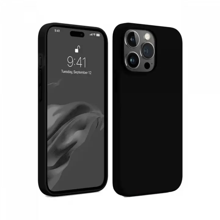 Newface iPhone 15 Pro Kılıf First Silikon - Siyah