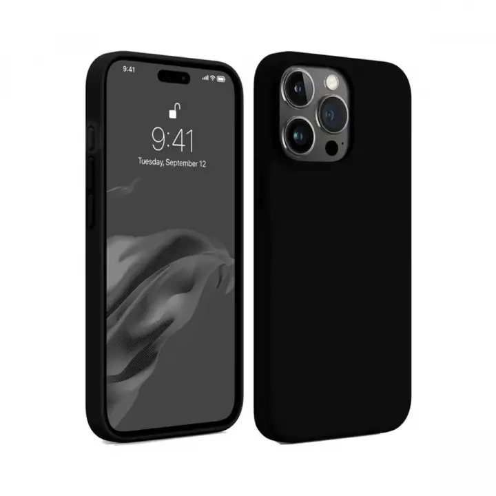 Newface iPhone 15 Pro Kılıf First Silikon - Siyah
