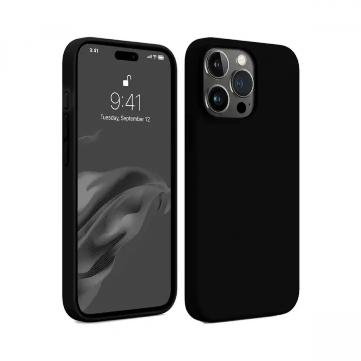 Newface iPhone 15 Pro Kılıf First Silikon - Siyah
