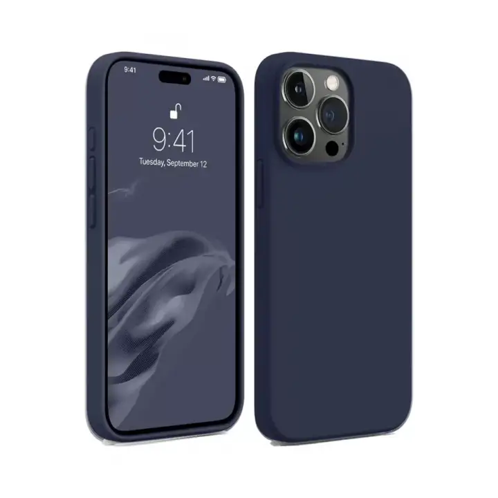 Newface iPhone 15 Pro Max Kılıf First Silikon - Lacivert