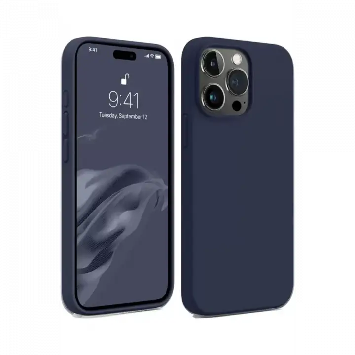 Newface Apple iPhone 15 Pro Max Kılıf First Silikon - Lacivert