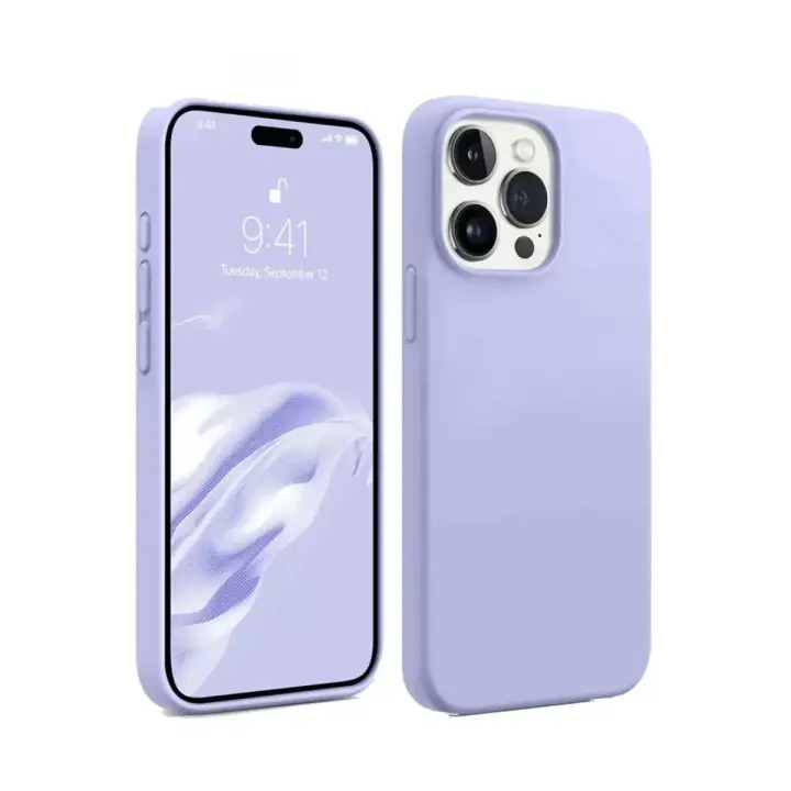 Newface Apple iPhone 15 Pro Max Kılıf First Silikon - Lila