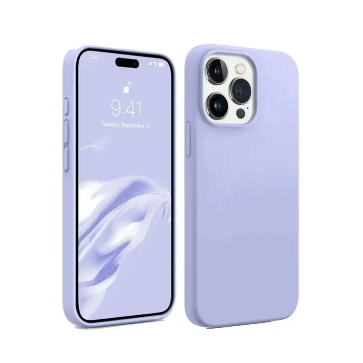 Newface iPhone 15 Pro Max Kılıf First Silikon - Lila