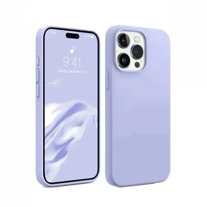 Newface iPhone 15 Pro Max Kılıf First Silikon - Lila