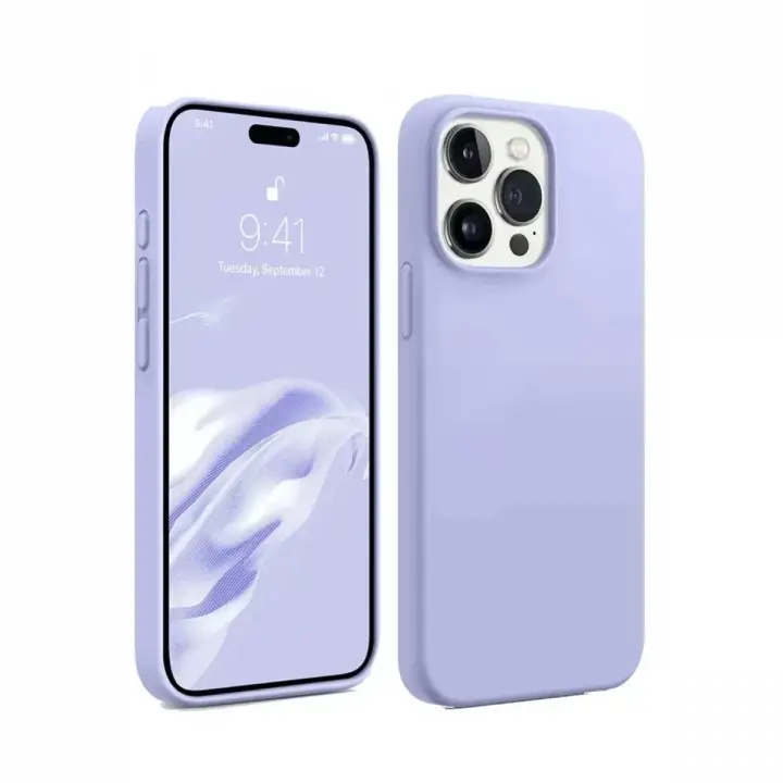 Newface iPhone 15 Pro Max Kılıf First Silikon - Lila