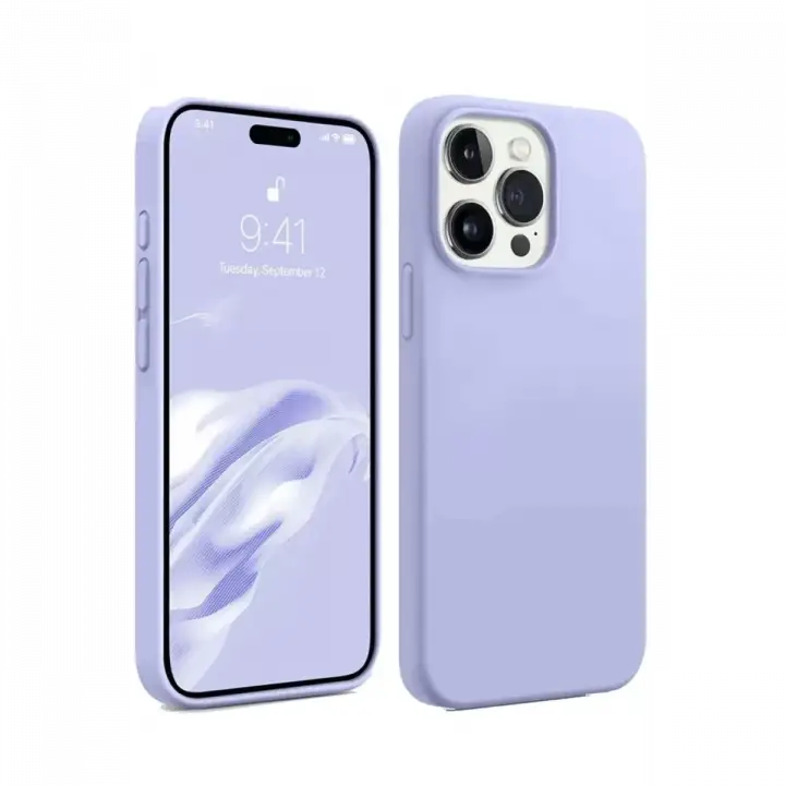 Newface Apple iPhone 15 Pro Max Kılıf First Silikon - Lila