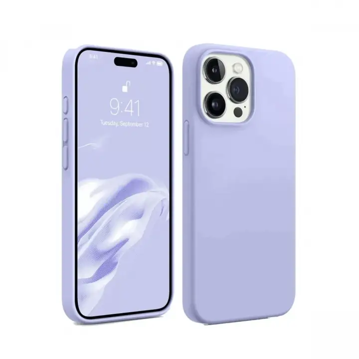Newface iPhone 15 Pro Max Kılıf First Silikon - Lila