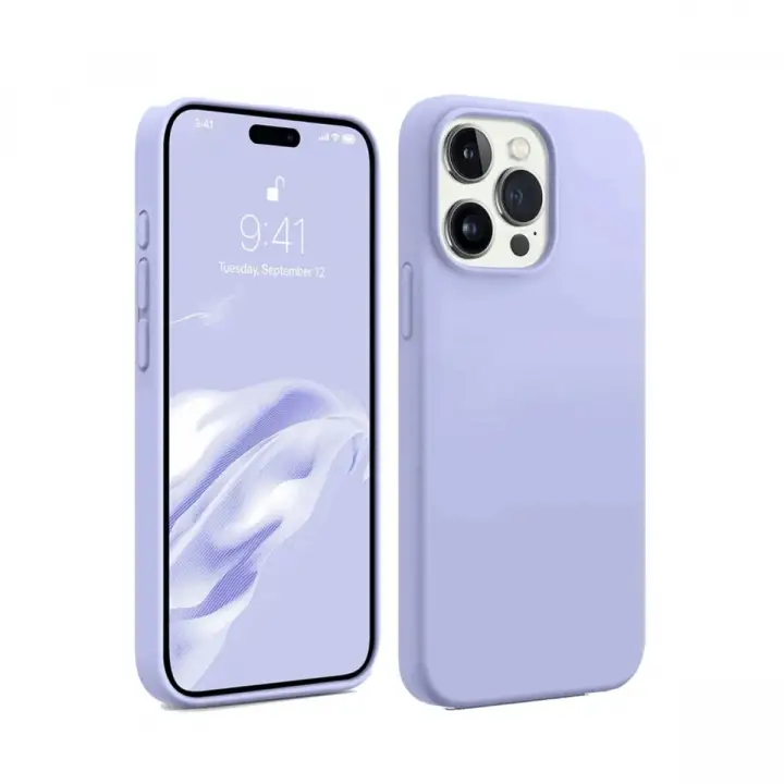 Newface iPhone 15 Pro Max Kılıf First Silikon - Lila