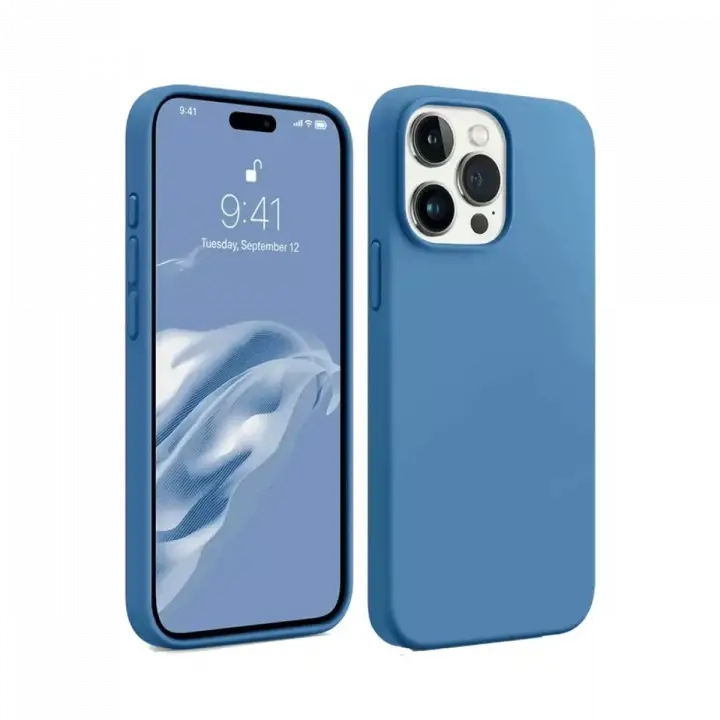 Newface Apple iPhone 15 Pro Max Kılıf First Silikon - Mavi
