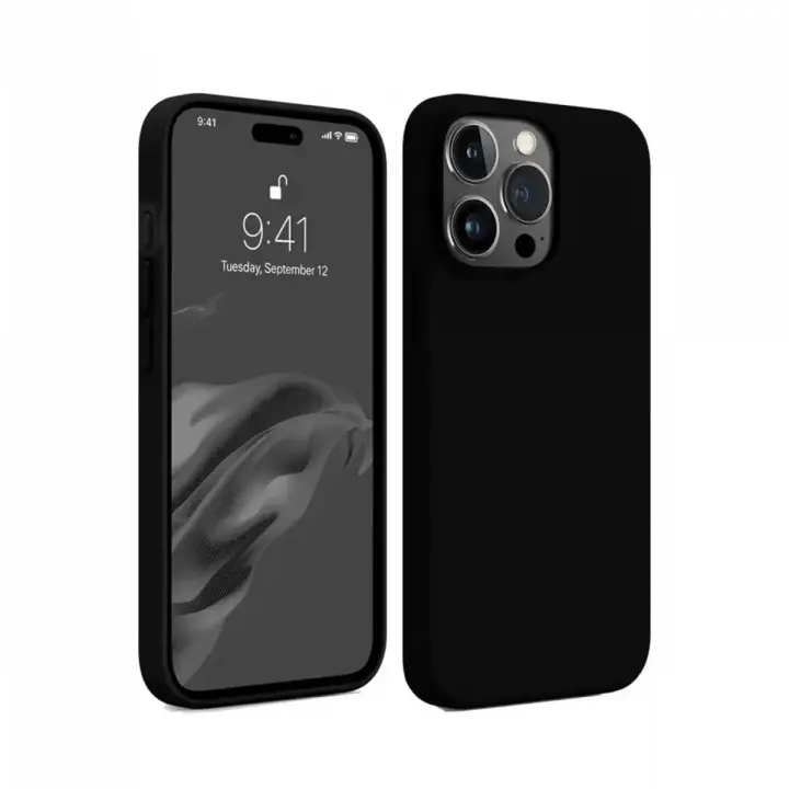 Newface Apple iPhone 15 Pro Max Kılıf First Silikon - Siyah