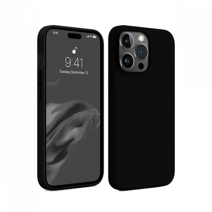 Newface iPhone 15 Pro Max Kılıf First Silikon - Siyah