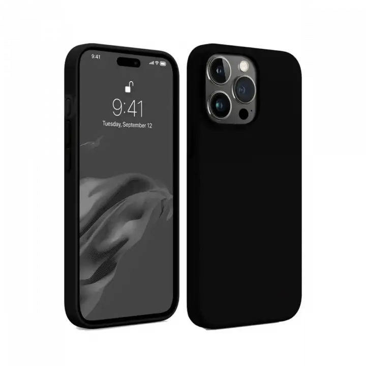 Newface iPhone 15 Pro Max Kılıf First Silikon - Siyah
