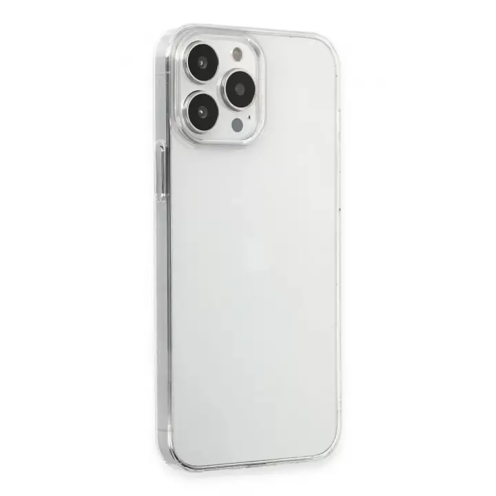 Newface Apple iPhone 15 Pro Max Kılıf Pc Sert Şeffaf Kapak - Şeffaf