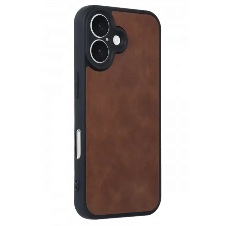 Newface Apple iPhone 16 Kılıf Aras Deri Kapak - Taba