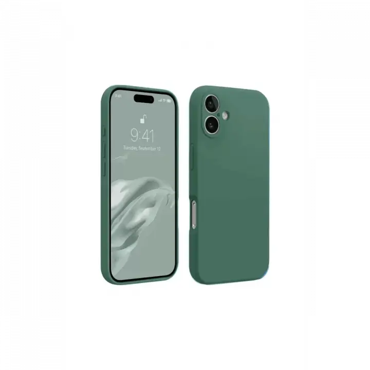 Newface Apple iPhone 16 Kılıf First Silikon - Koyu Yeşil