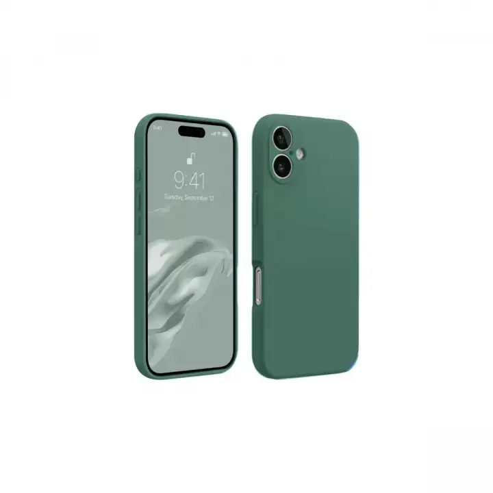 Newface Apple iPhone 16 Kılıf First Silikon - Koyu Yeşil