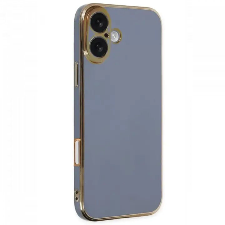 Newface Apple iPhone 16 Kılıf Volet Silikon - Mavi