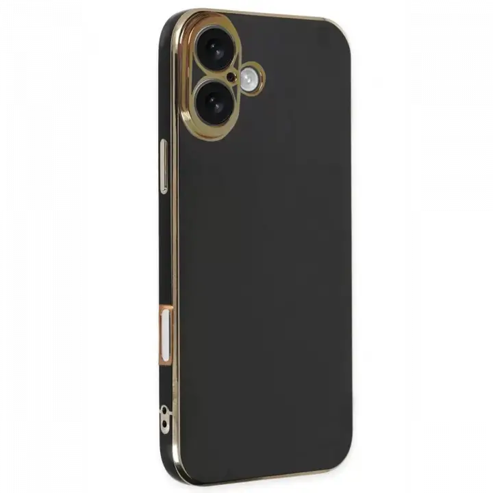 Newface Apple iPhone 16 Kılıf Volet Silikon - Siyah