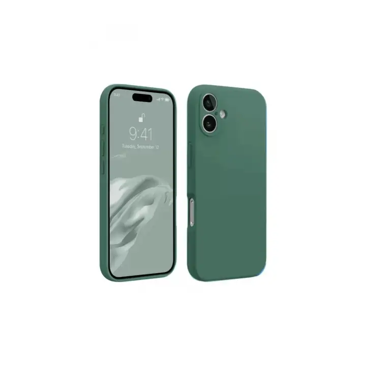 Newface Apple iPhone 16 Plus Kılıf First Silikon - Koyu Yeşil