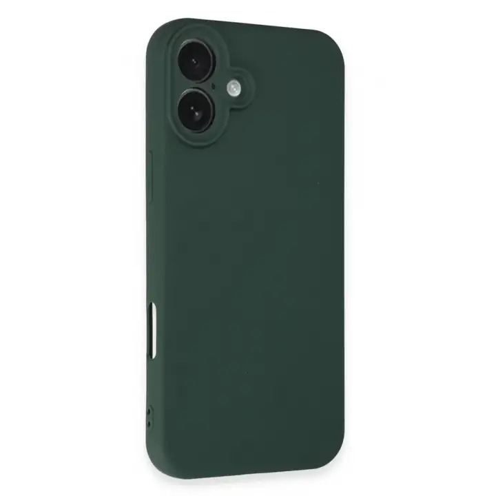 Newface Apple iPhone 16 Plus Kılıf First Silikon - Koyu Yeşil
