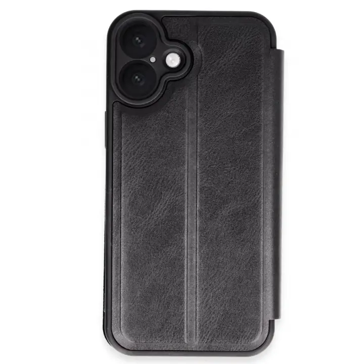 Newface Apple iPhone 16 Plus Kılıf Flip Cover - Siyah