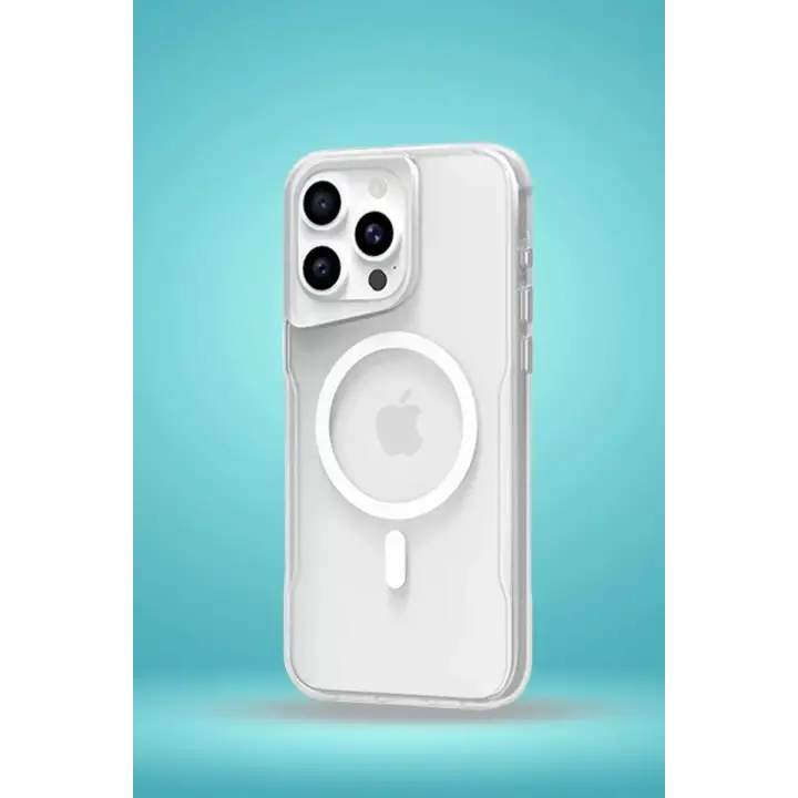 Newface Apple iPhone 16 Plus Kılıf PC Poso Magsafe Kapak - Şeffaf