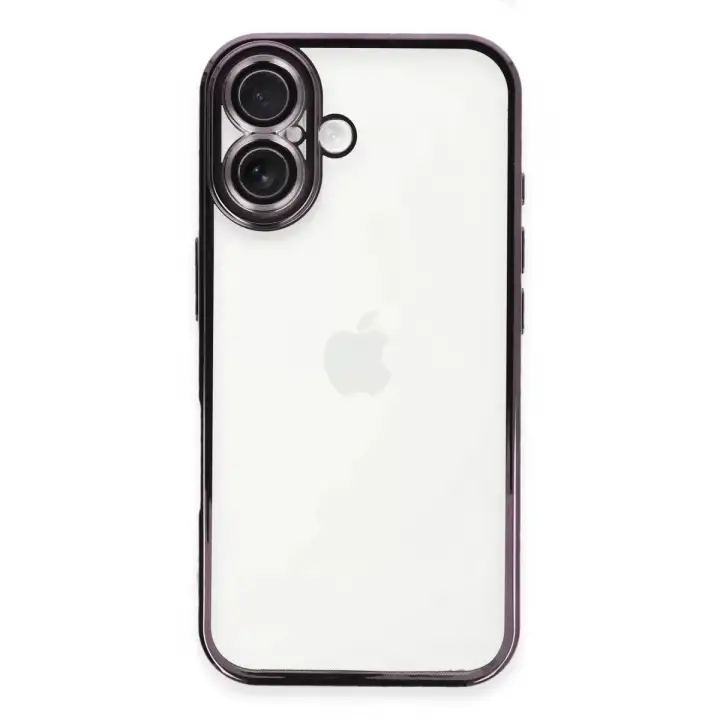 Newface Apple iPhone 16 Plus Kılıf Razer Lensli Silikon - Mor