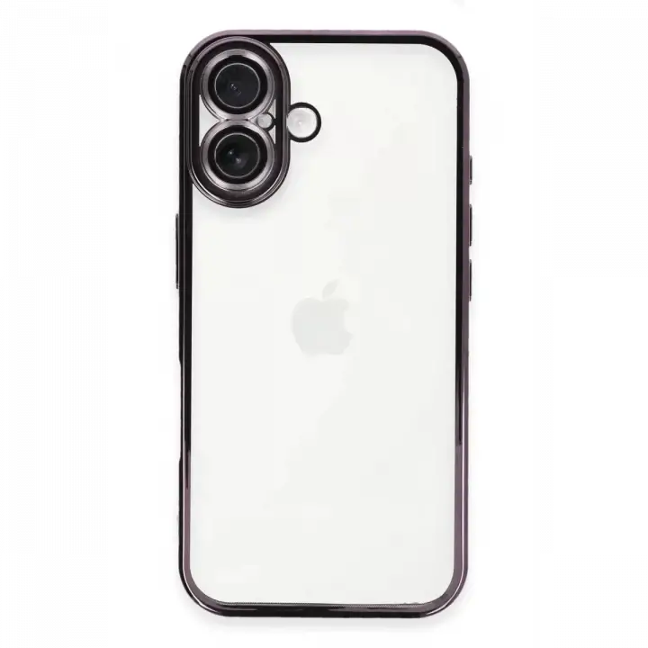 Newface Apple iPhone 16 Plus Kılıf Razer Lensli Silikon - Mor