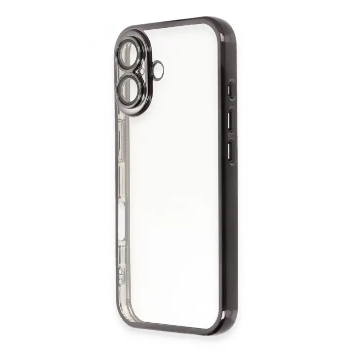 Newface Apple iPhone 16 Plus Kılıf Razer Lensli Silikon - Siyah