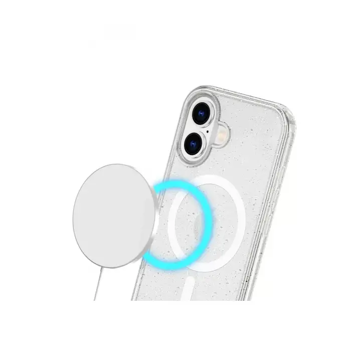 Newface Apple iPhone 16 Plus Kılıf Star Magsafe Kapak - Turuncu