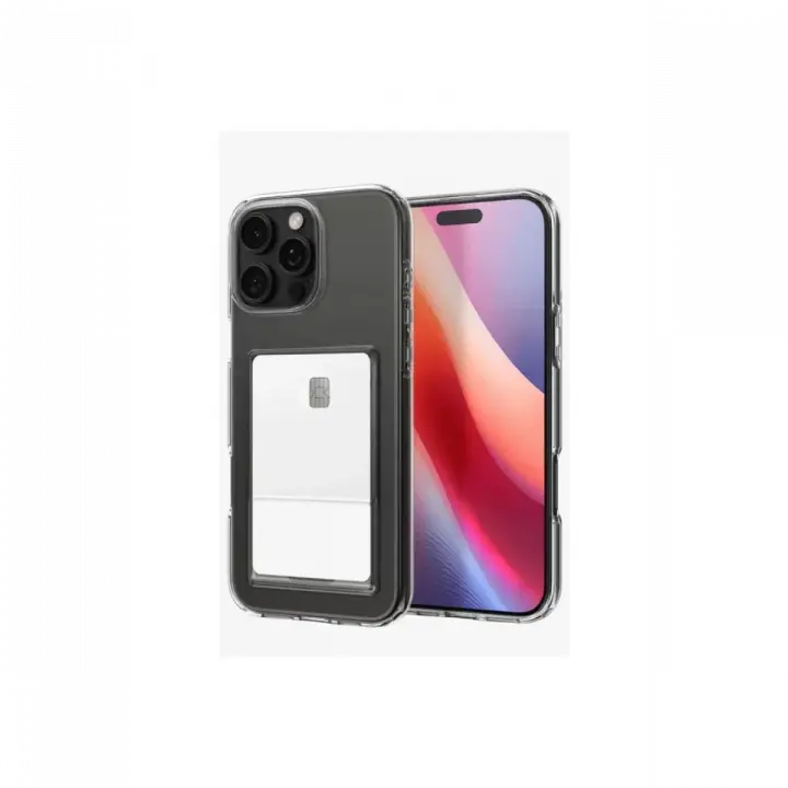 Newface Apple iPhone 16 Pro Kılıf Kart Şeffaf Silikon - Şeffaf